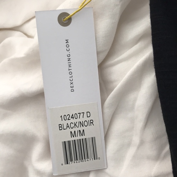 size medium black Dex viscose long tee - Picture 5 of 5